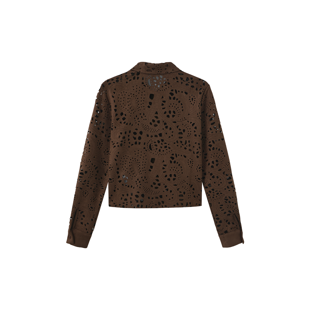 Cut Out Detailed Cropped Blouse