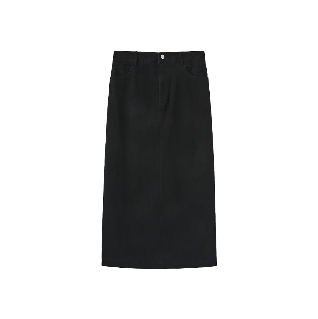Canvas Straight Maxi Skirt