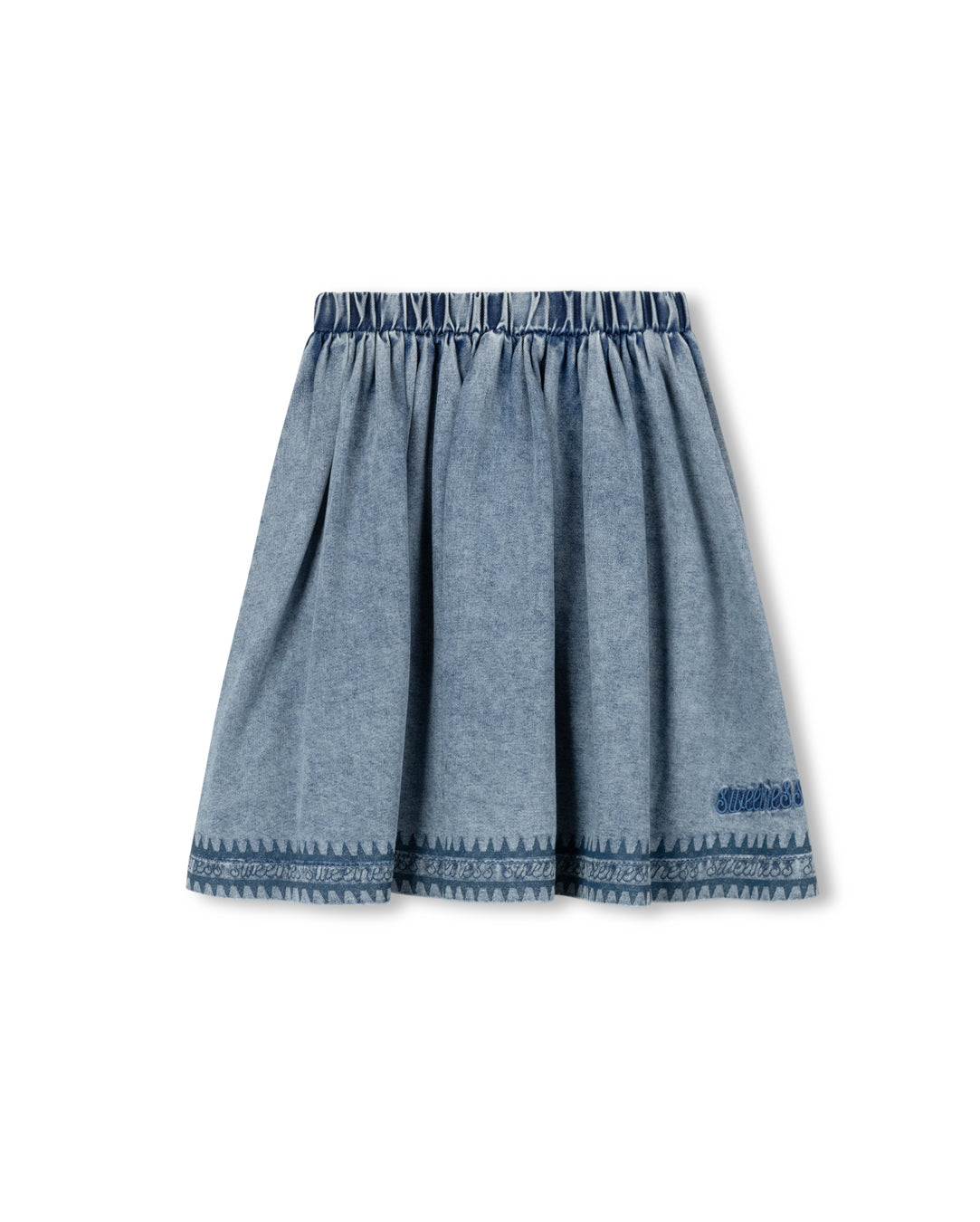 Lemon Denim Sweep Detail Skirt