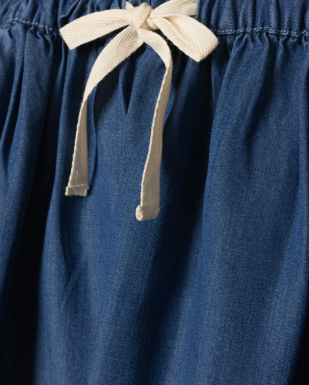 Flake Chambray Drawstring Skirt
