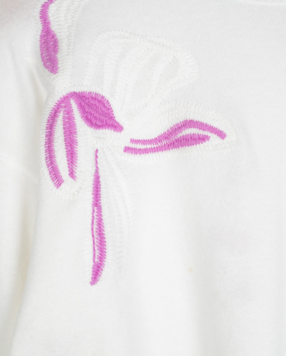 Embroidered Thin Knit Sweater - Junees