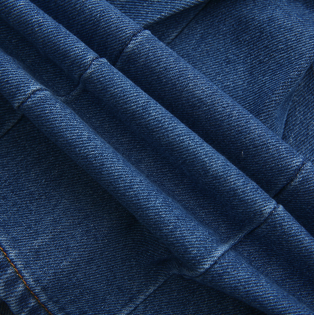 Stretch Denim Pleat Skirt