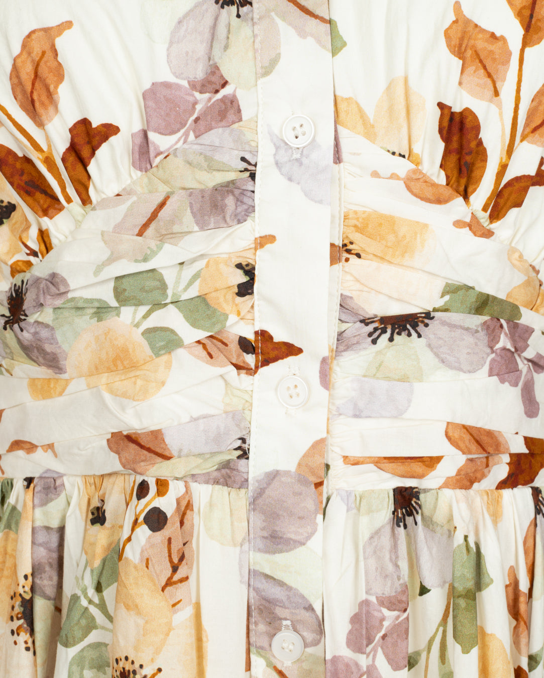 Floral Printed Gathered Waisted Dress - Junees