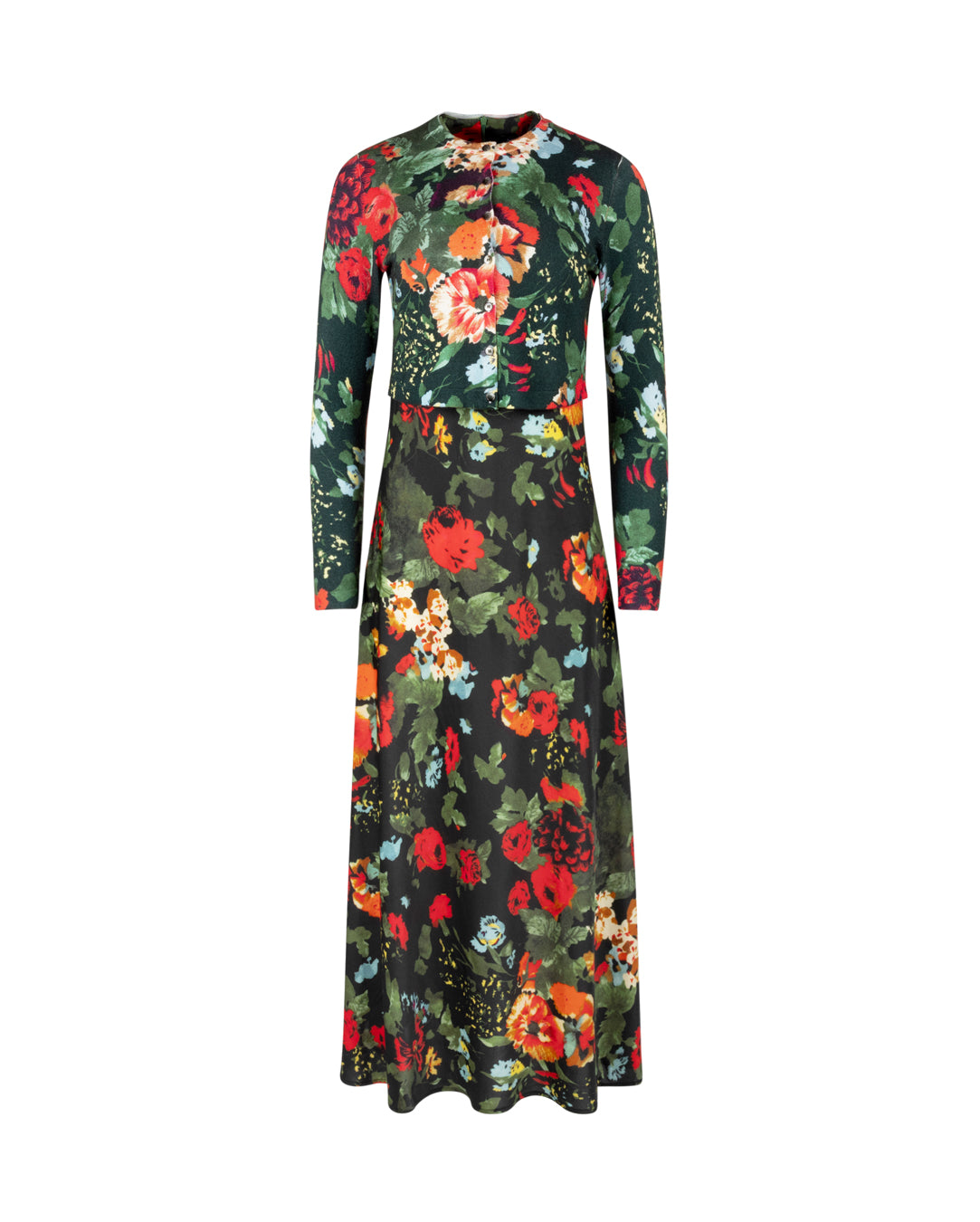 Knit Cardigan With Slip Dress