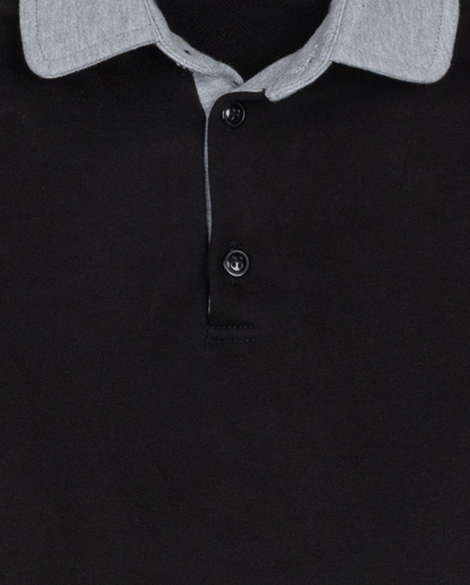 Contrasting Collar Polo
