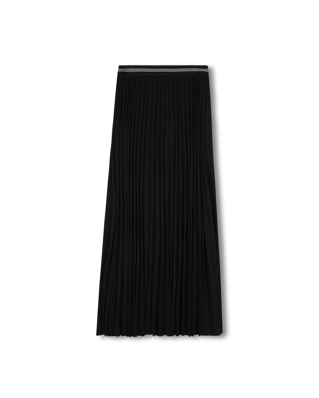 Stripe Band Pleated Skirt