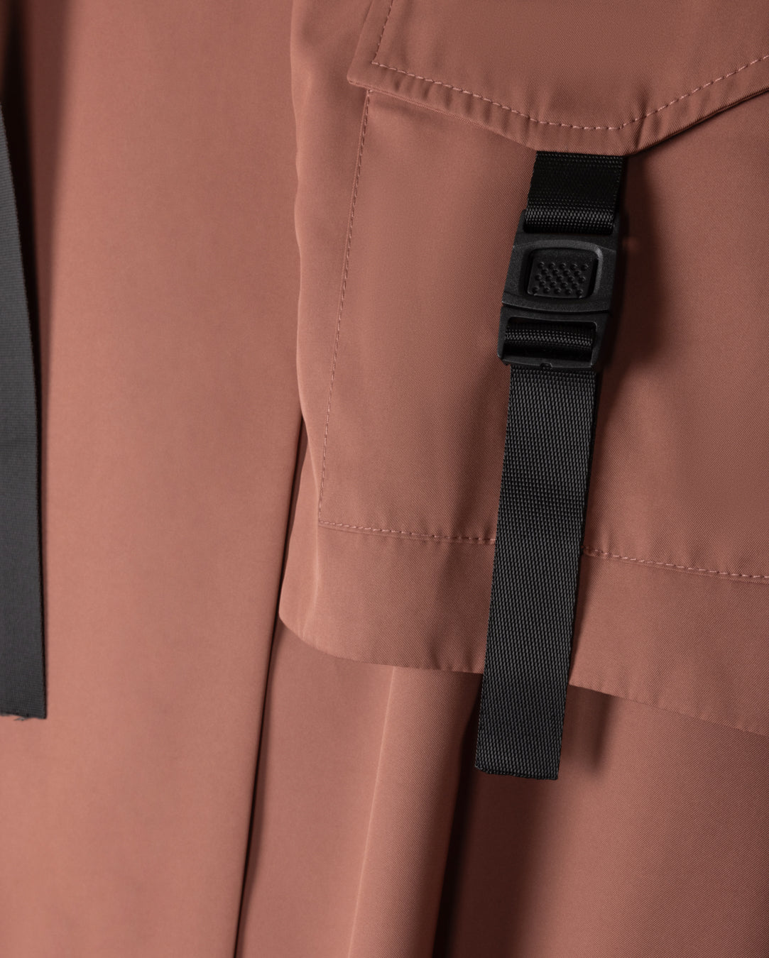 Buckle Nylon Skirt W-21527