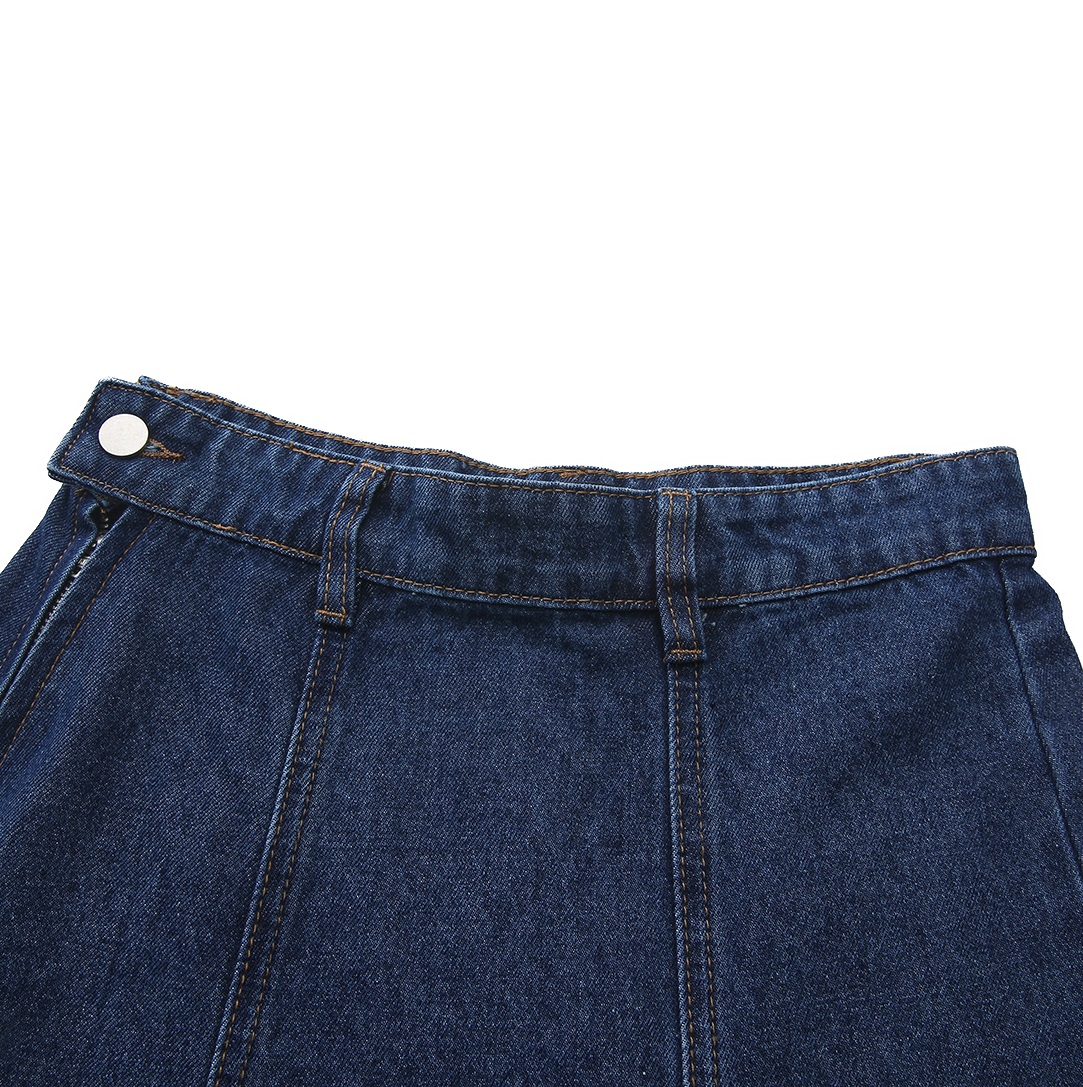 Side Button A-Line Skirt