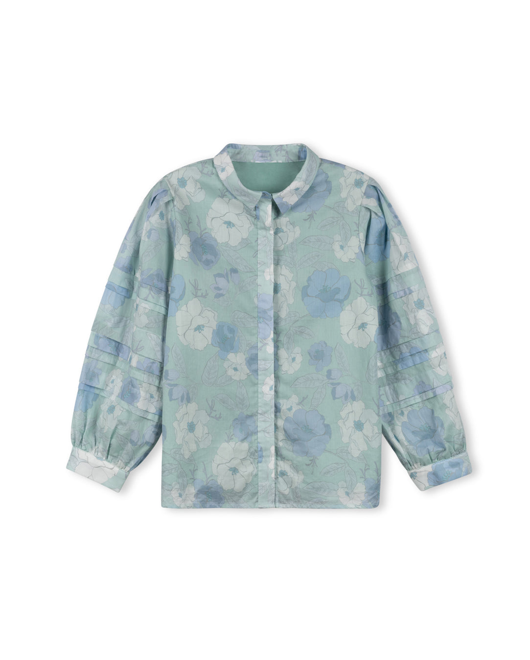 Floral Printed Pleated Detail Blouse