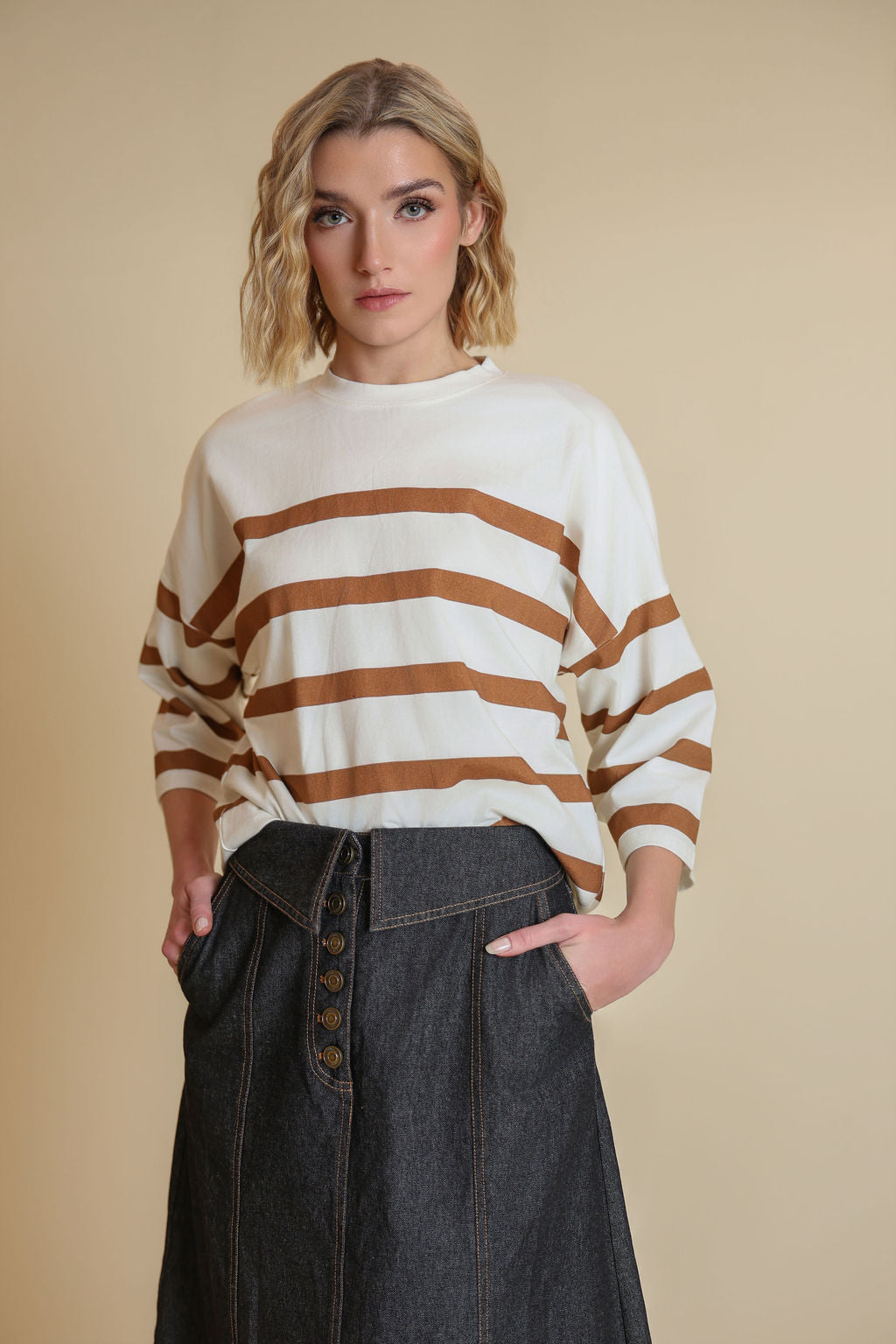 Striped Dolman Top - Junees