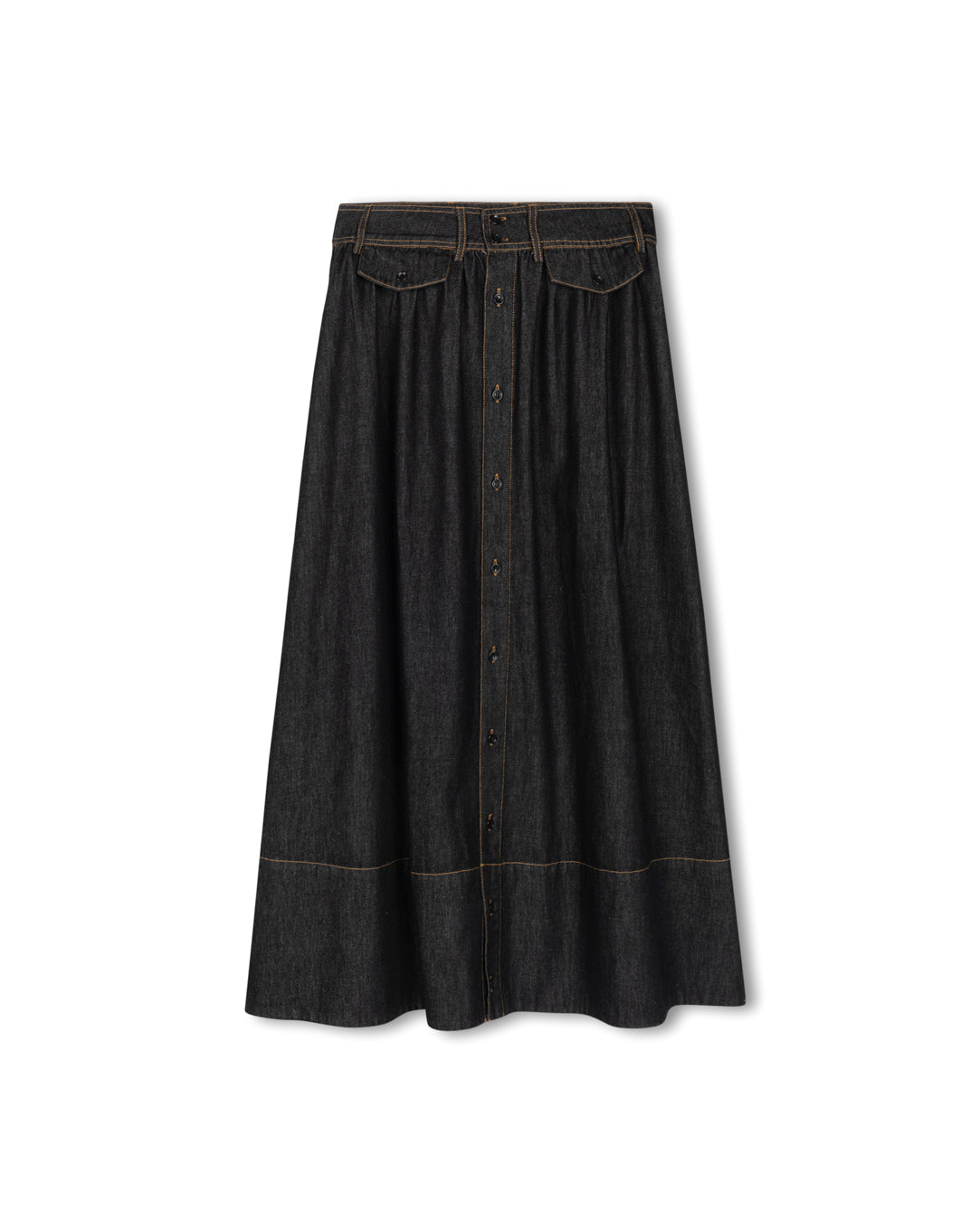 Chambray Denim Flair Skirt - Junees