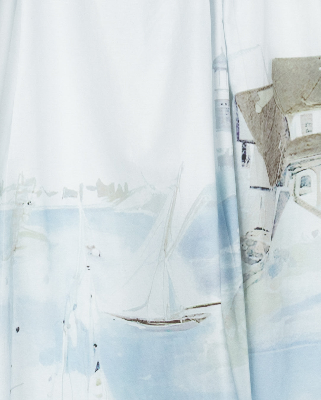 Painted Pleated Button Down Skirt