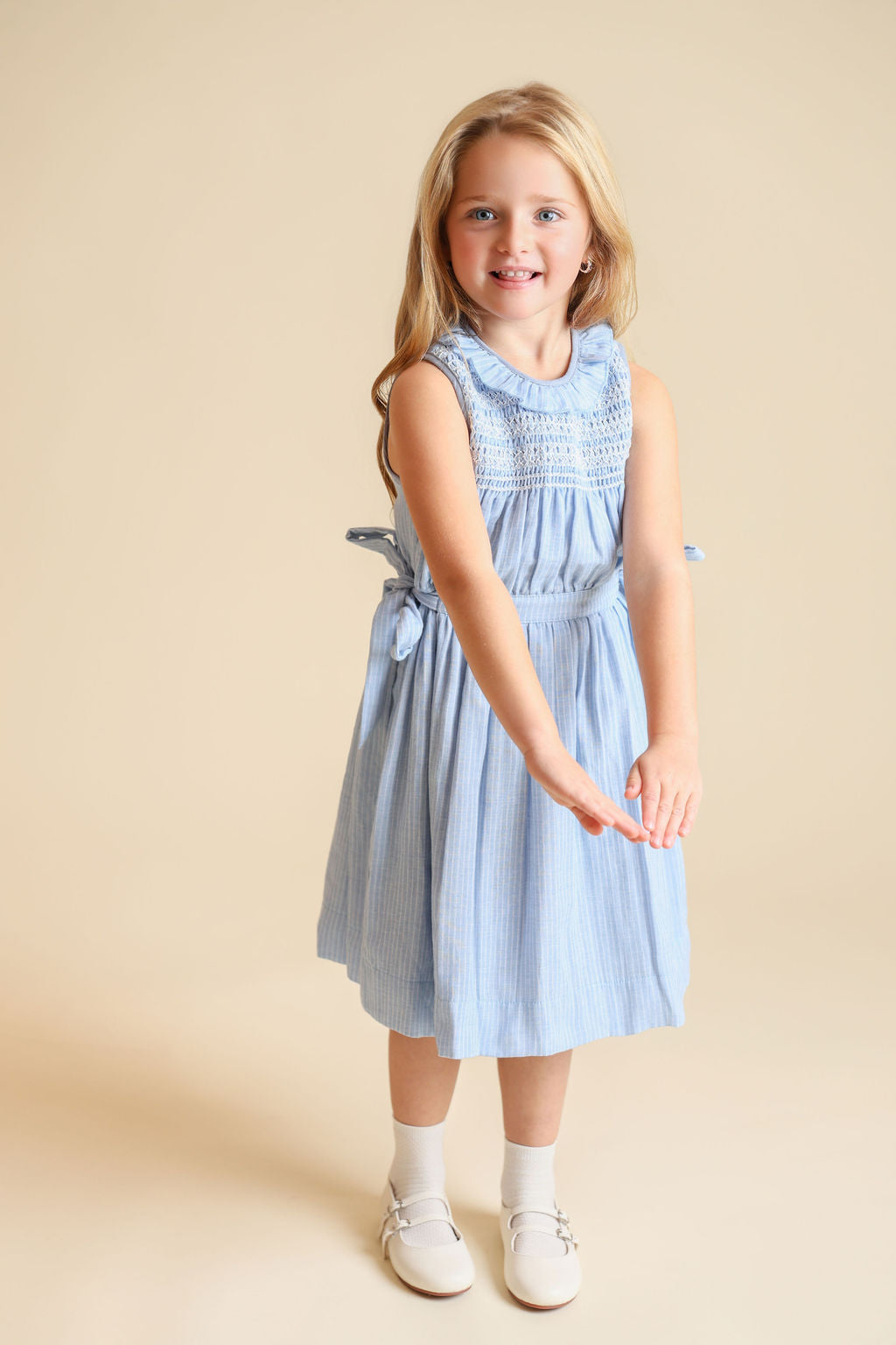 Martine Smocked Top Striped Waisted Dress