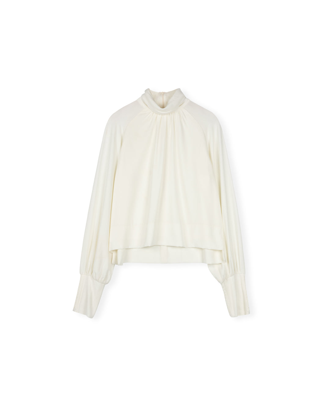 Silk Drape Neckline Blouse W-21661