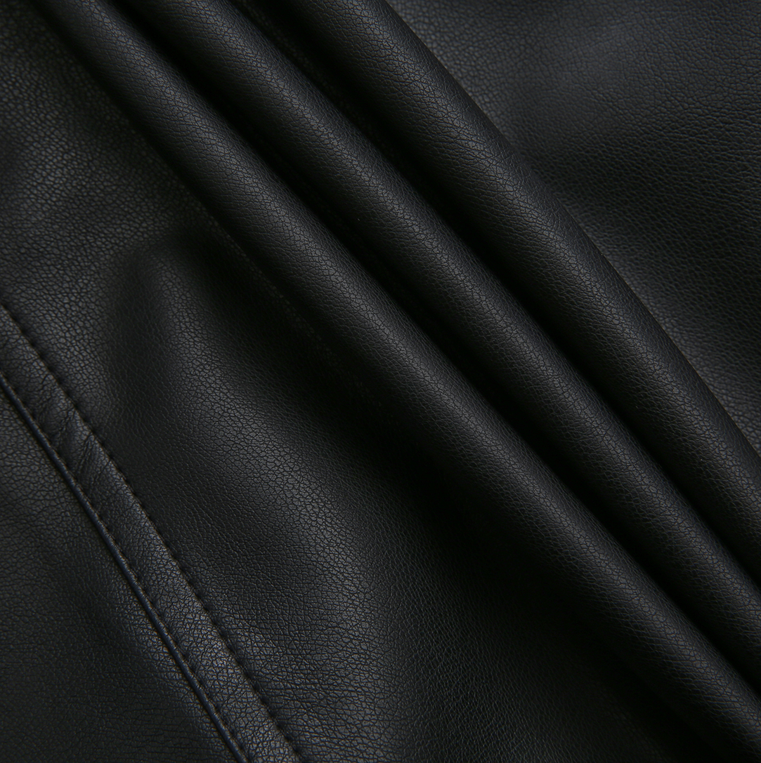 Leather Side Button Seam Skirt