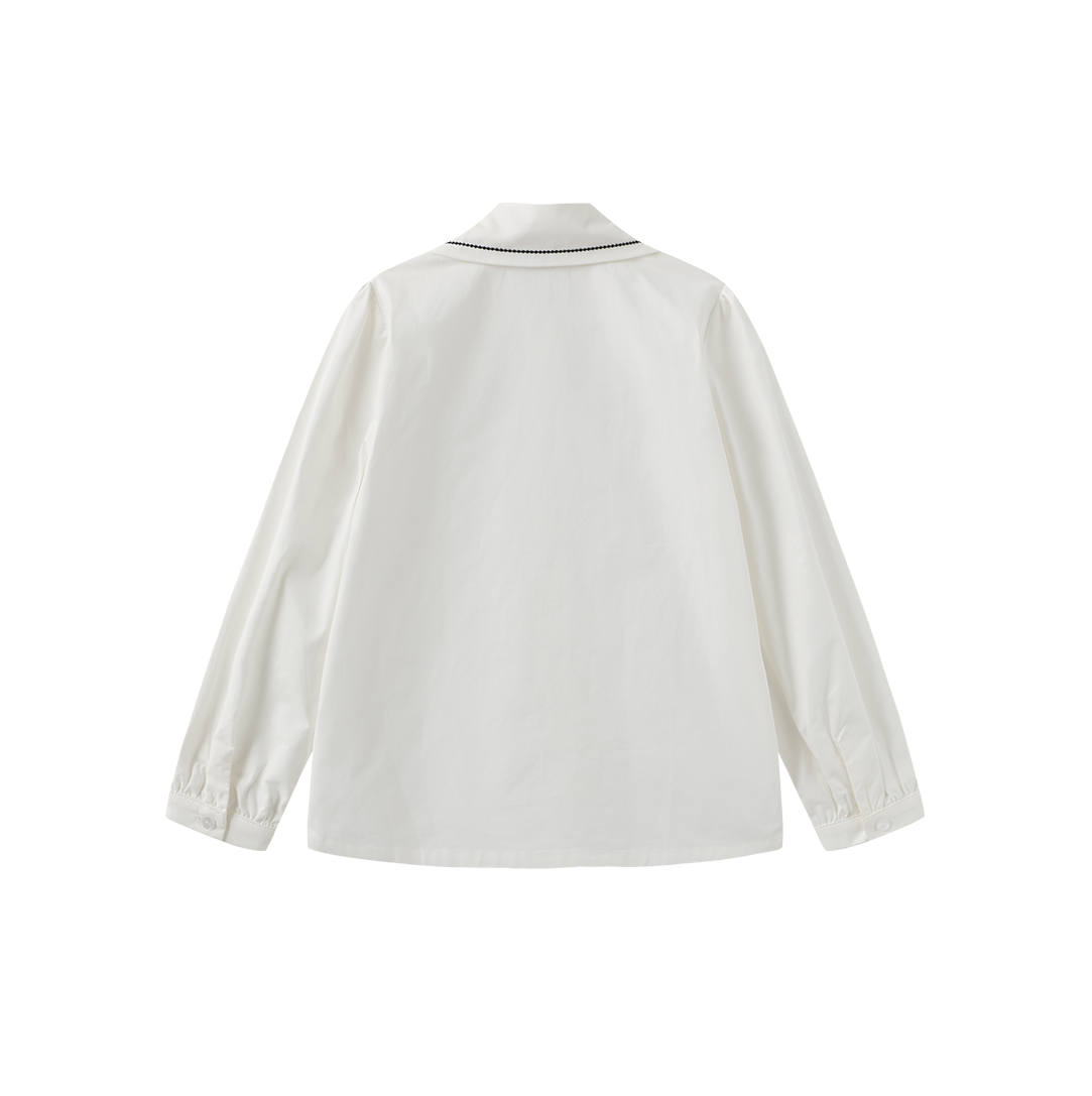 Vex Detail Collar Stitch Blouse