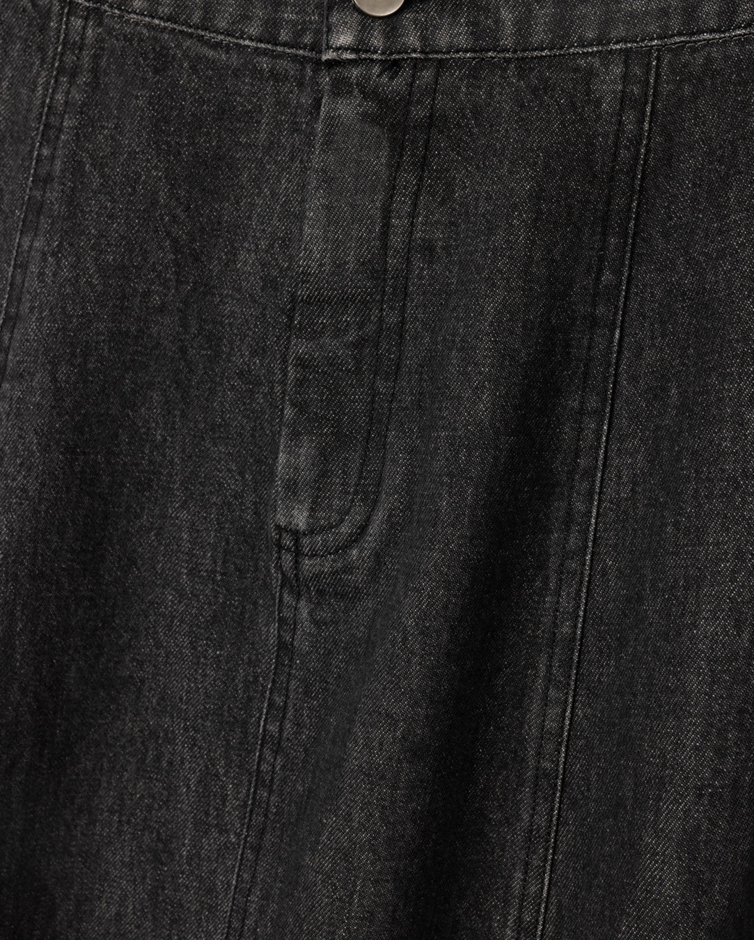 A-Line Seam Detailed Denim Skirt W-22641