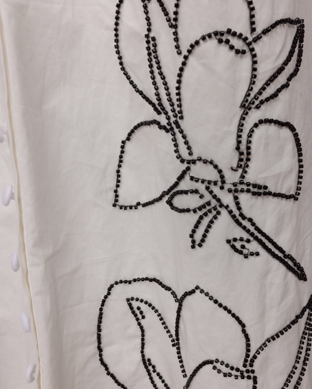 Floral Beaded Shirt Dress - Junees