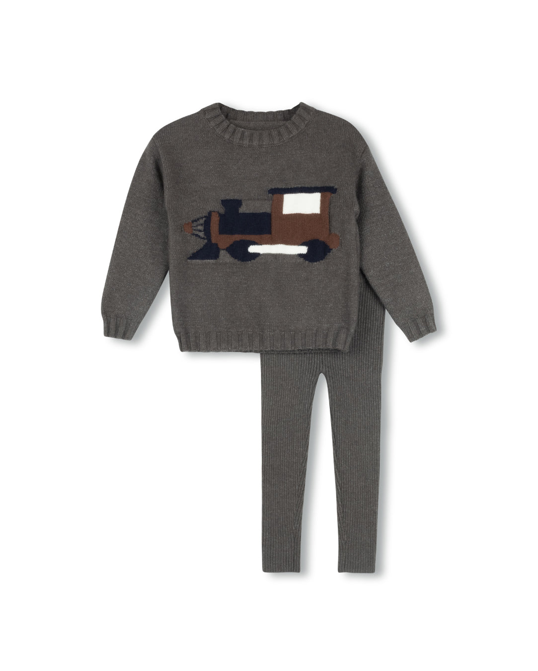 Arlin Train Print Sweater Set