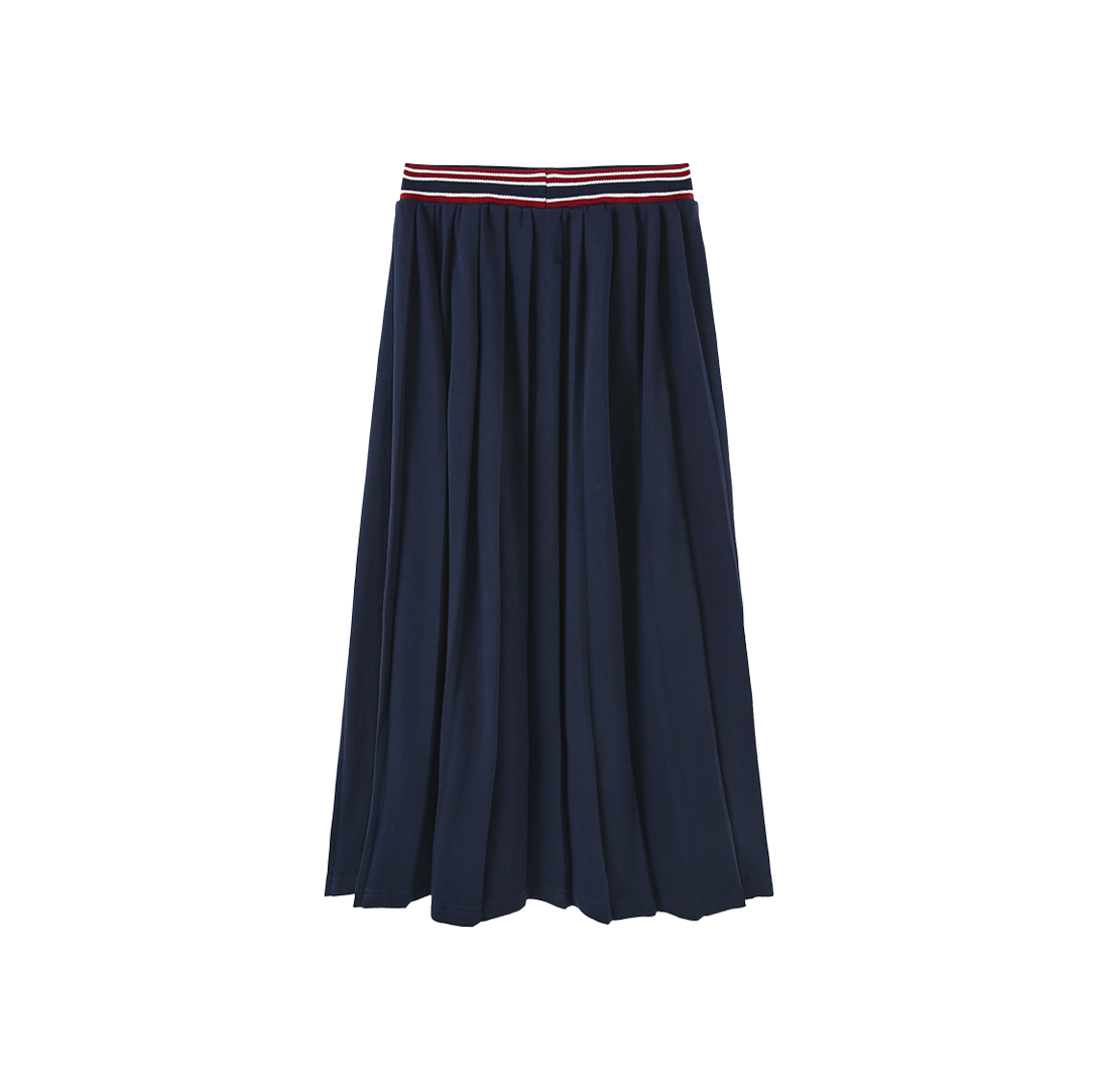 Sweatshirt Pleated Midi Skirt