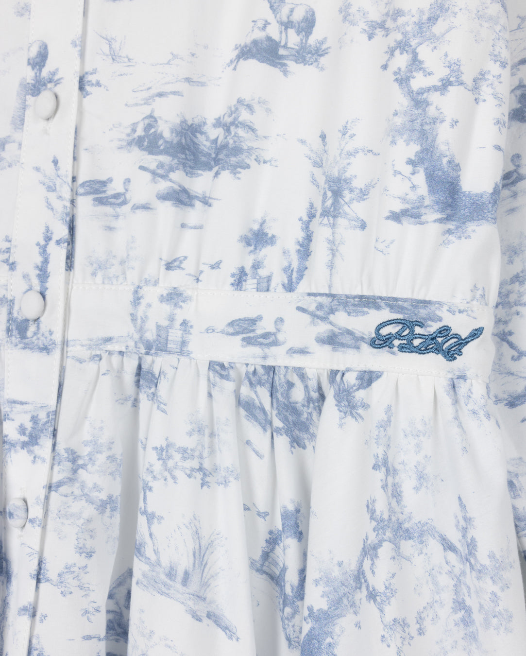 Toile Printed Button Down Dress