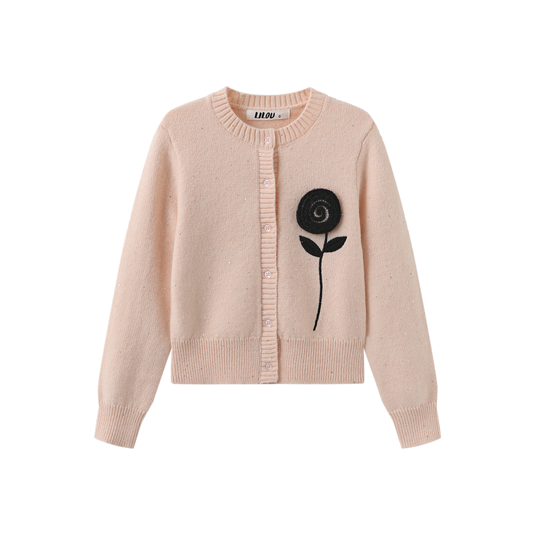 Marled Knit Tulip Cardigan