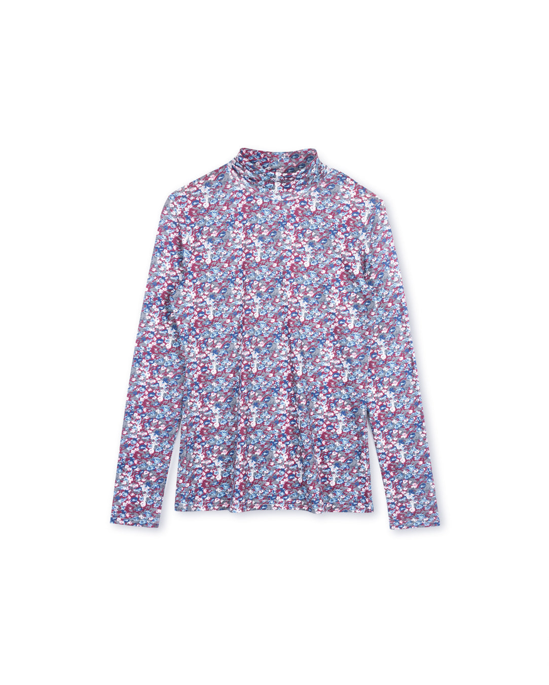 Daisy Printed Fitted Turtleneck