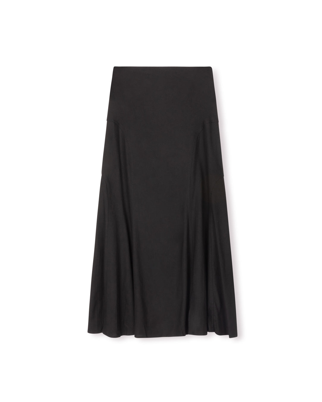 Flared Bottom Linen Skirt W-16897