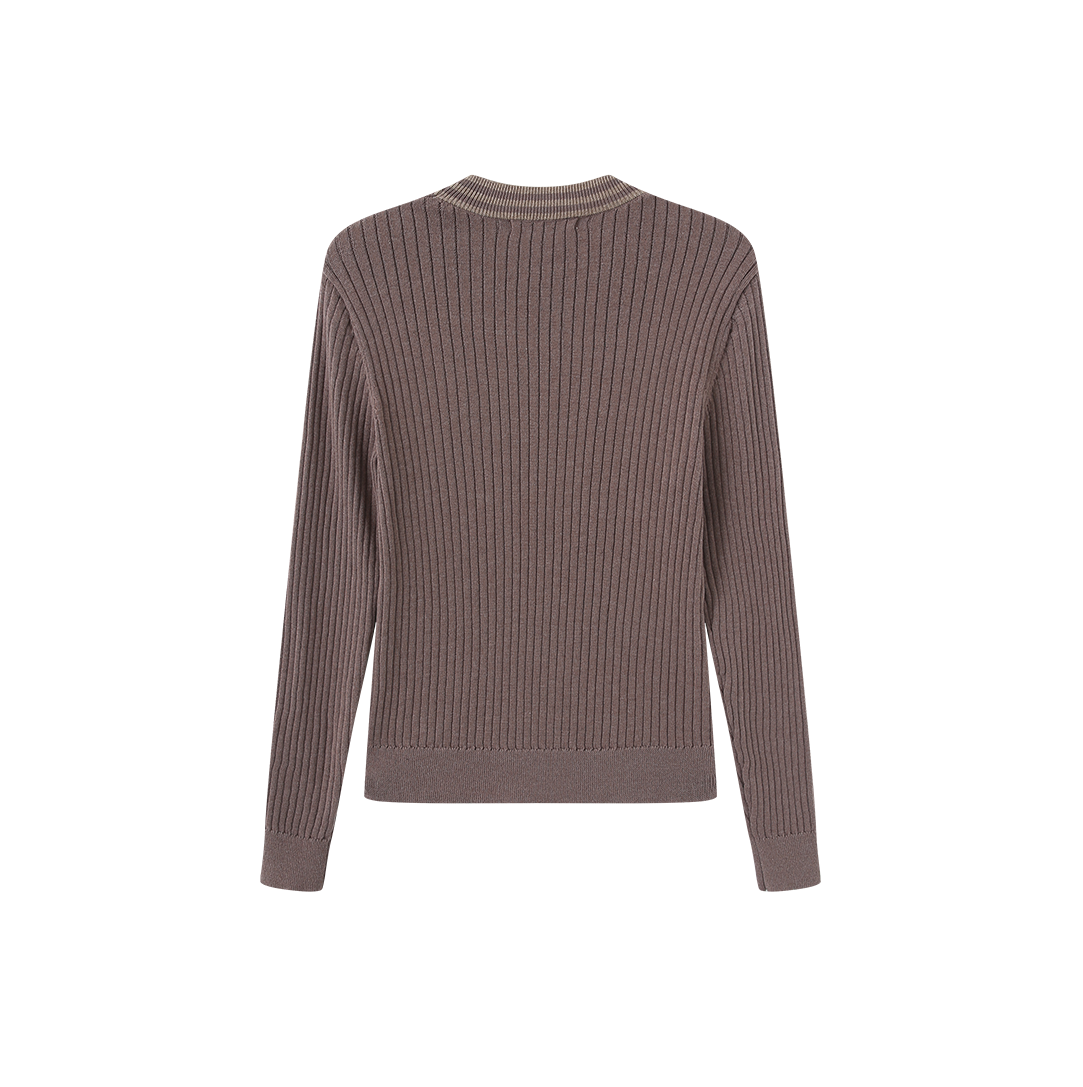 Sport Stripe Ribbed Knit Top