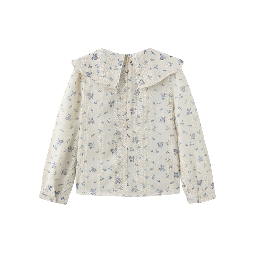 Chie Chiffon Embroidered Floral Blouse