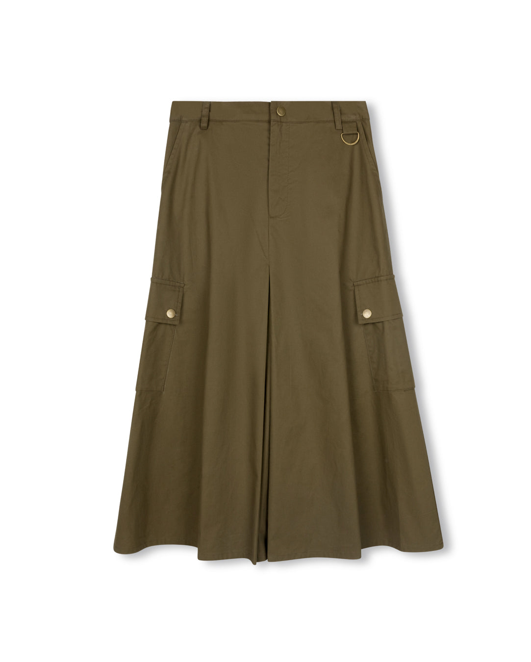 Front Kick Pleat Pocket Skirt C-22953