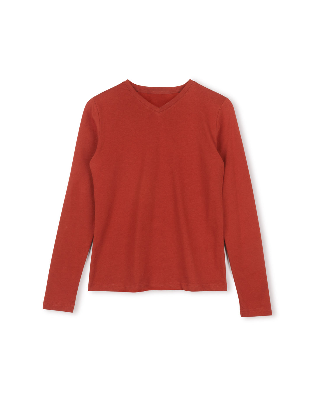 V-neck Long Sleeve T-Shirt W-17785