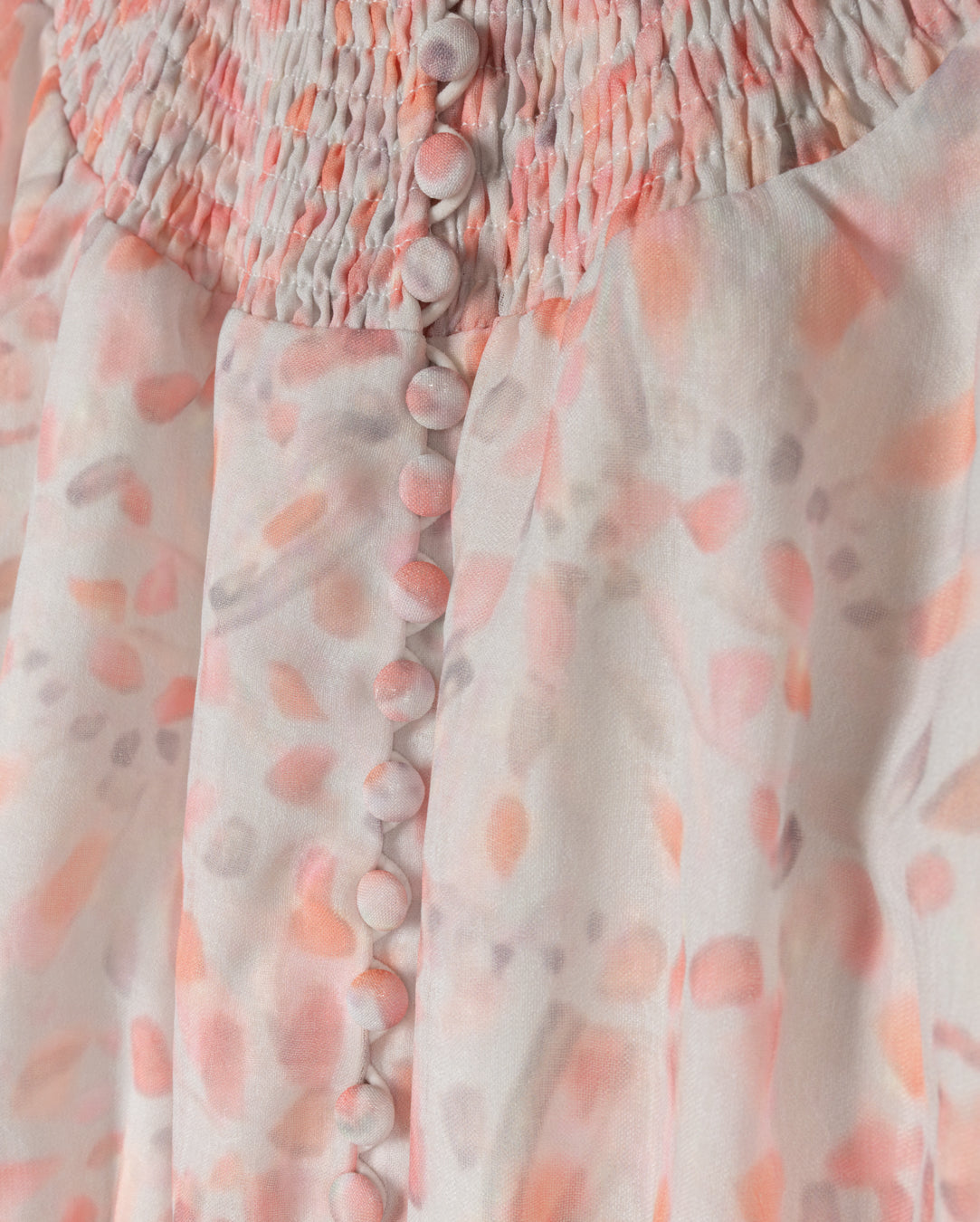 Smocked Printed Maxi Dress