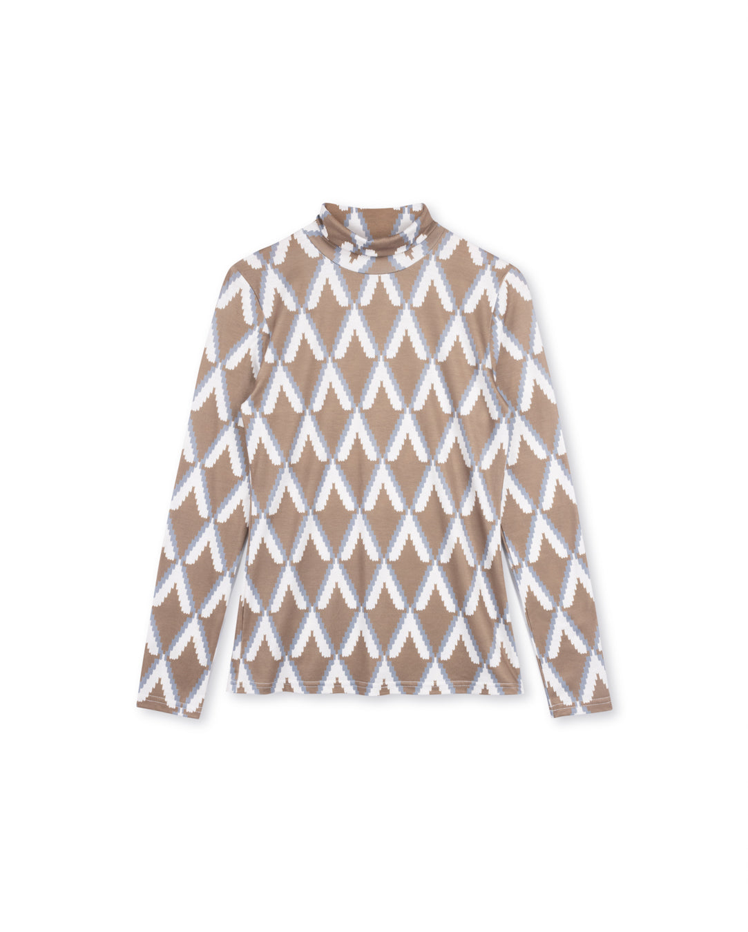 Daisy Printed Fitted Turtleneck