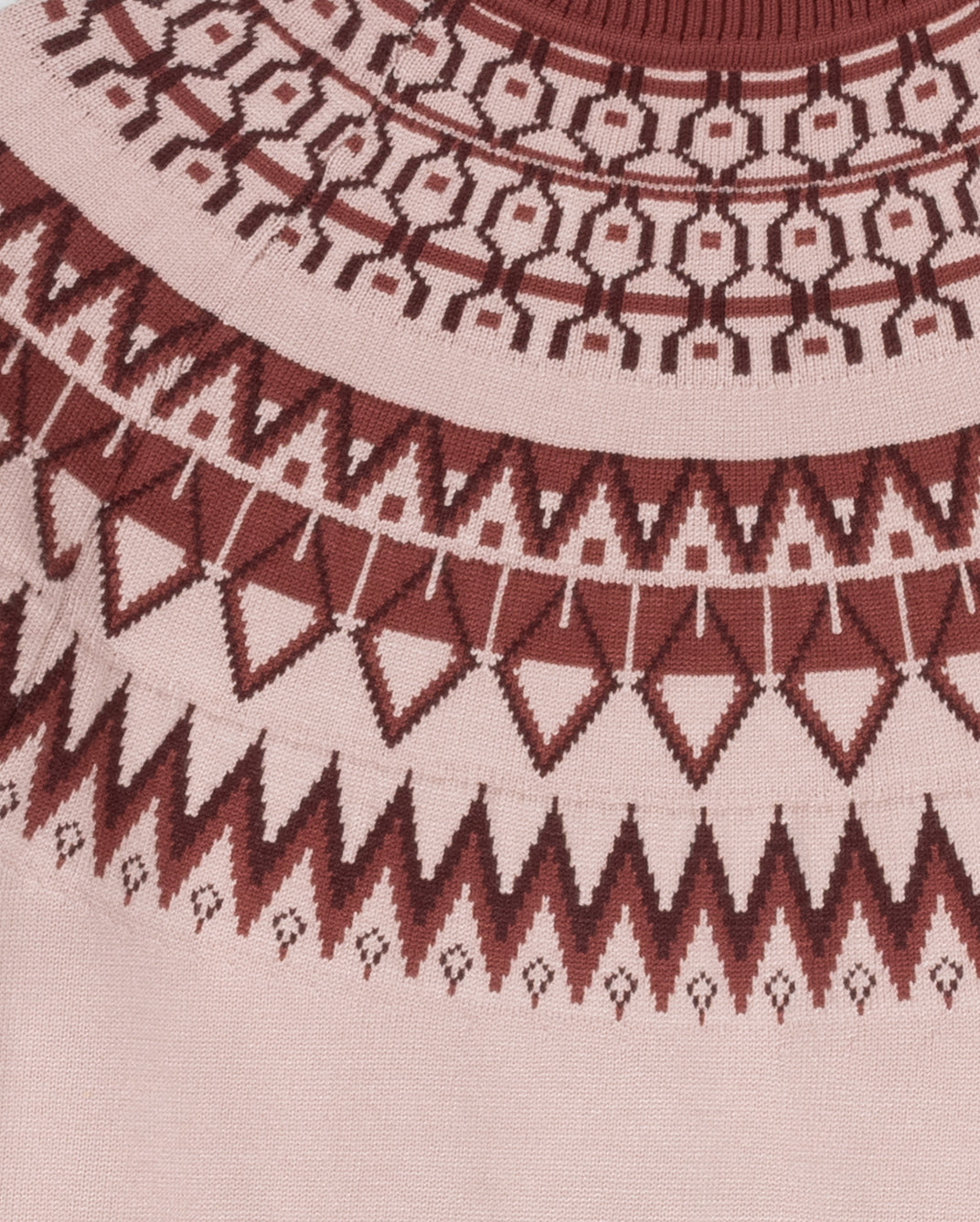 Faint Fair Isle Mock Neck Sweater C-23271