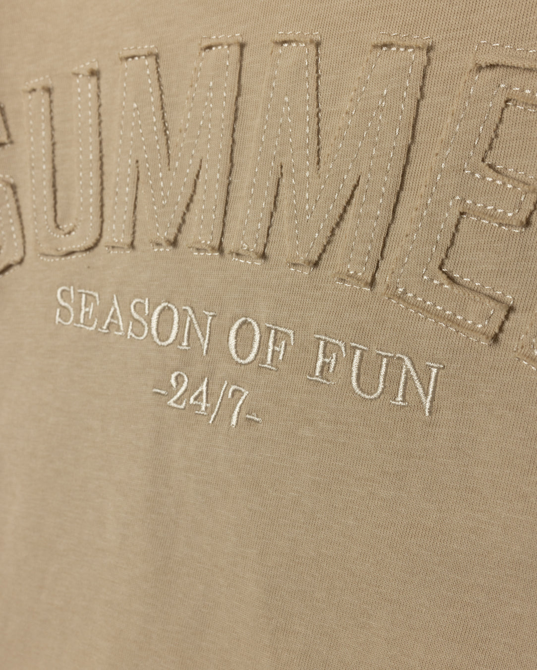 Donny Self Fabric Detailed Tee - Junees