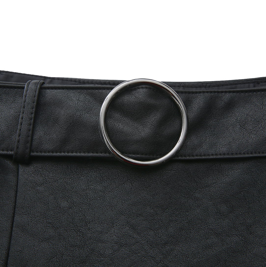 Leather Belted Skirt