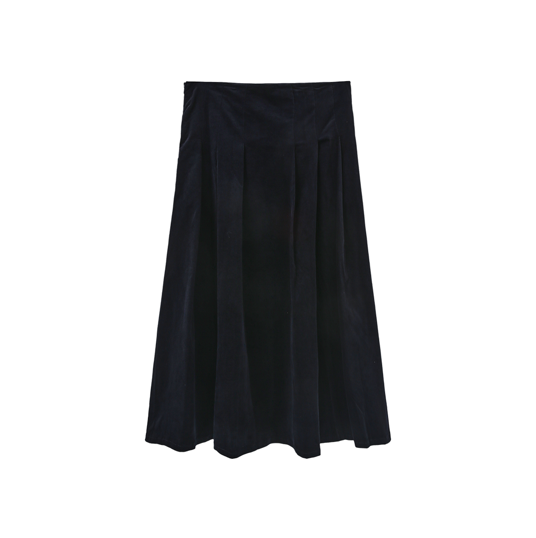 Corduroy Combo Pleated Skirt