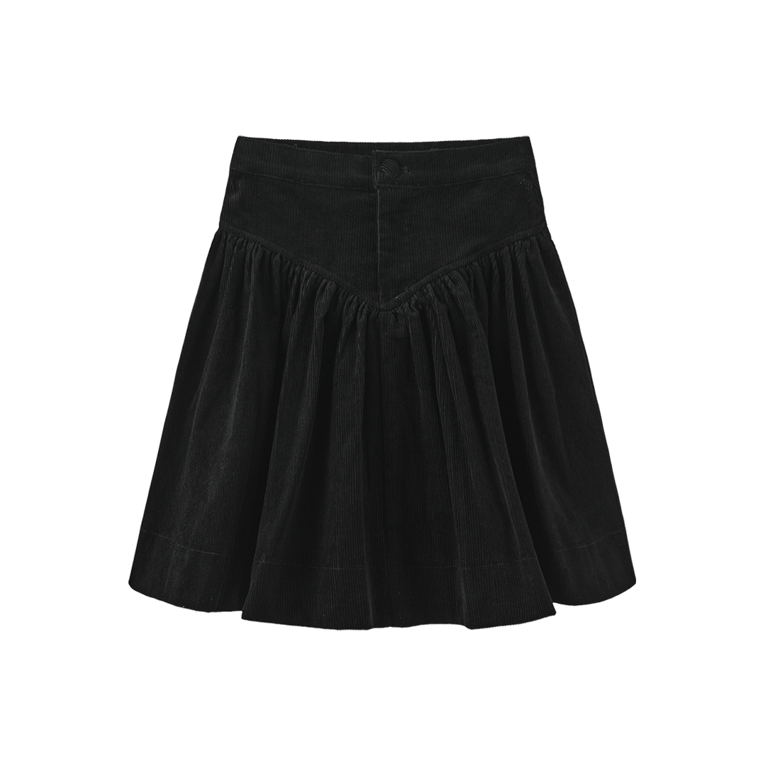 Corduroy Drop V Gathered Skirt