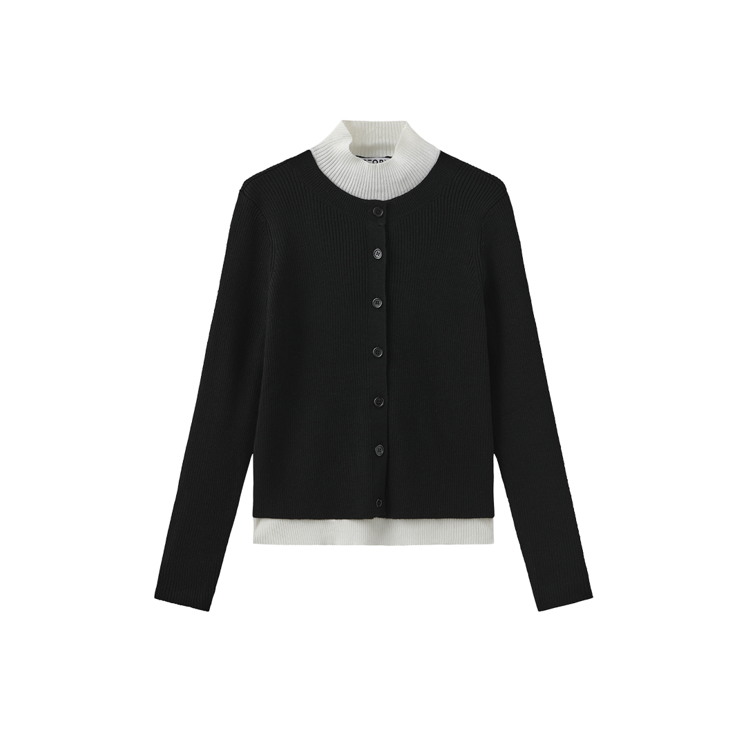 Contrast Tank Cardigan