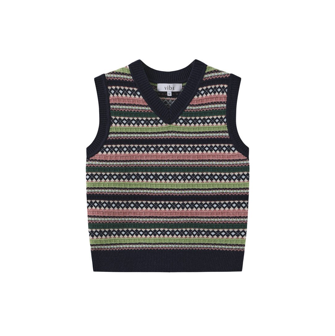 Fairaisle Pattern Knit Vest
