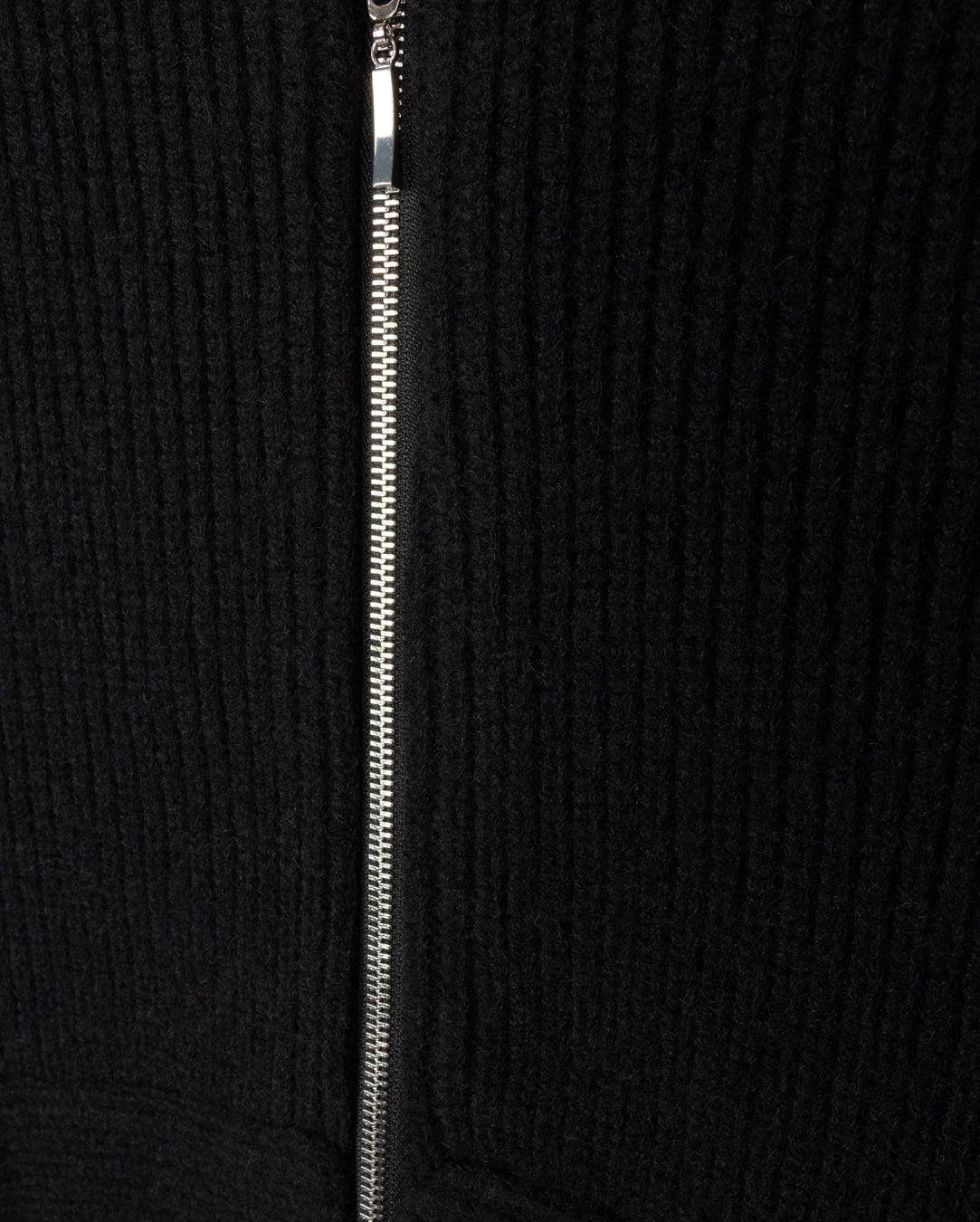 Puff Pocket Zip Up Sweater