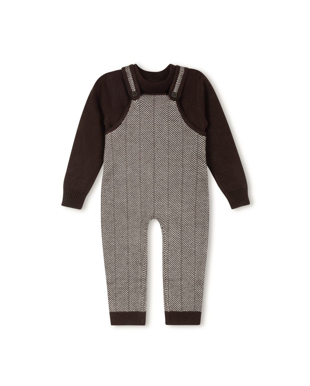 Beam Chevron Knit Romper Set C-23042