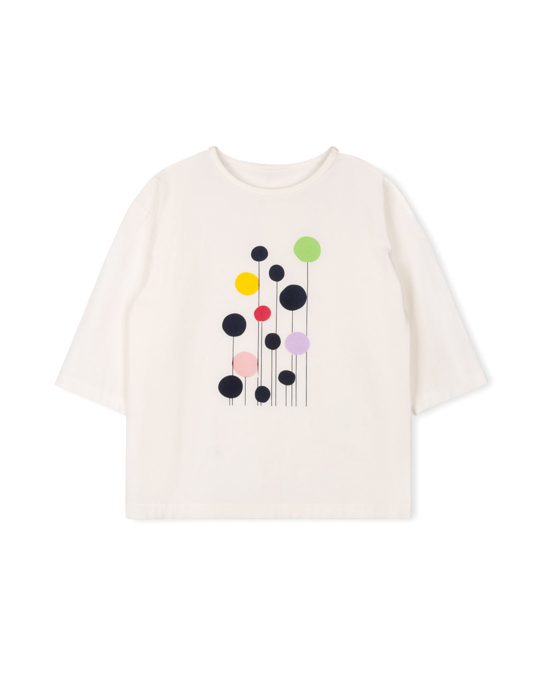 Dot Printed Loose Tee C-18803
