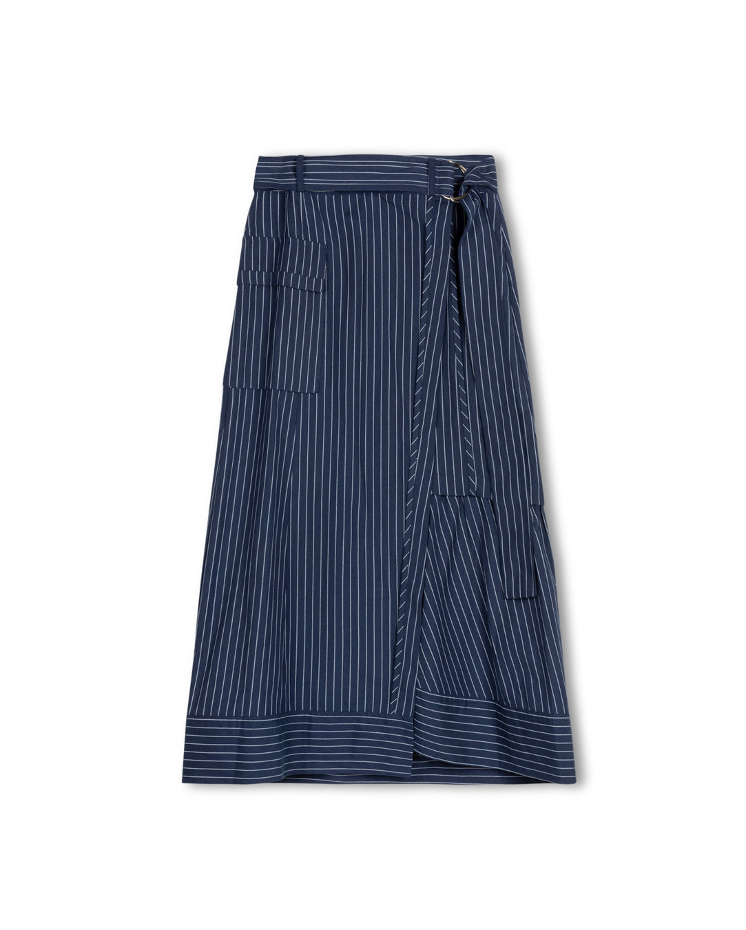 Pinstripe Side Pocket Skirt