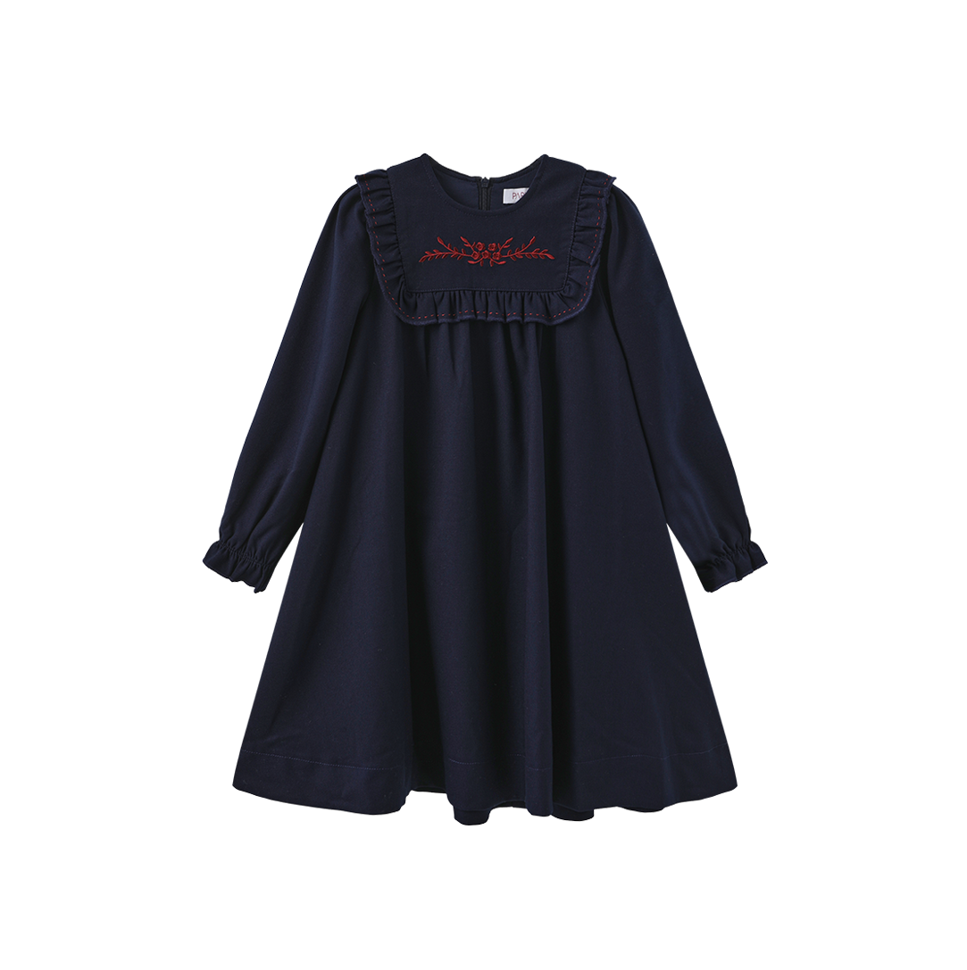 Pilro Wool Embroidered Bib Dress