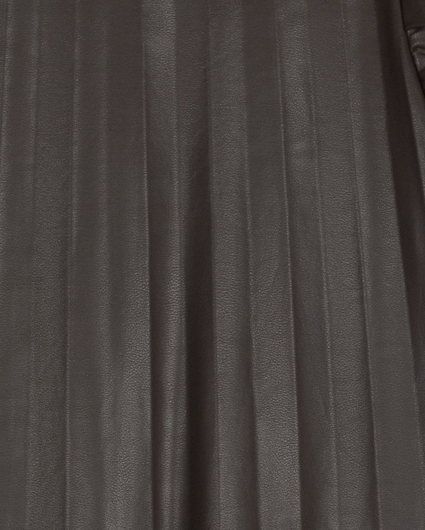 Pleated Leather Dress C-22103