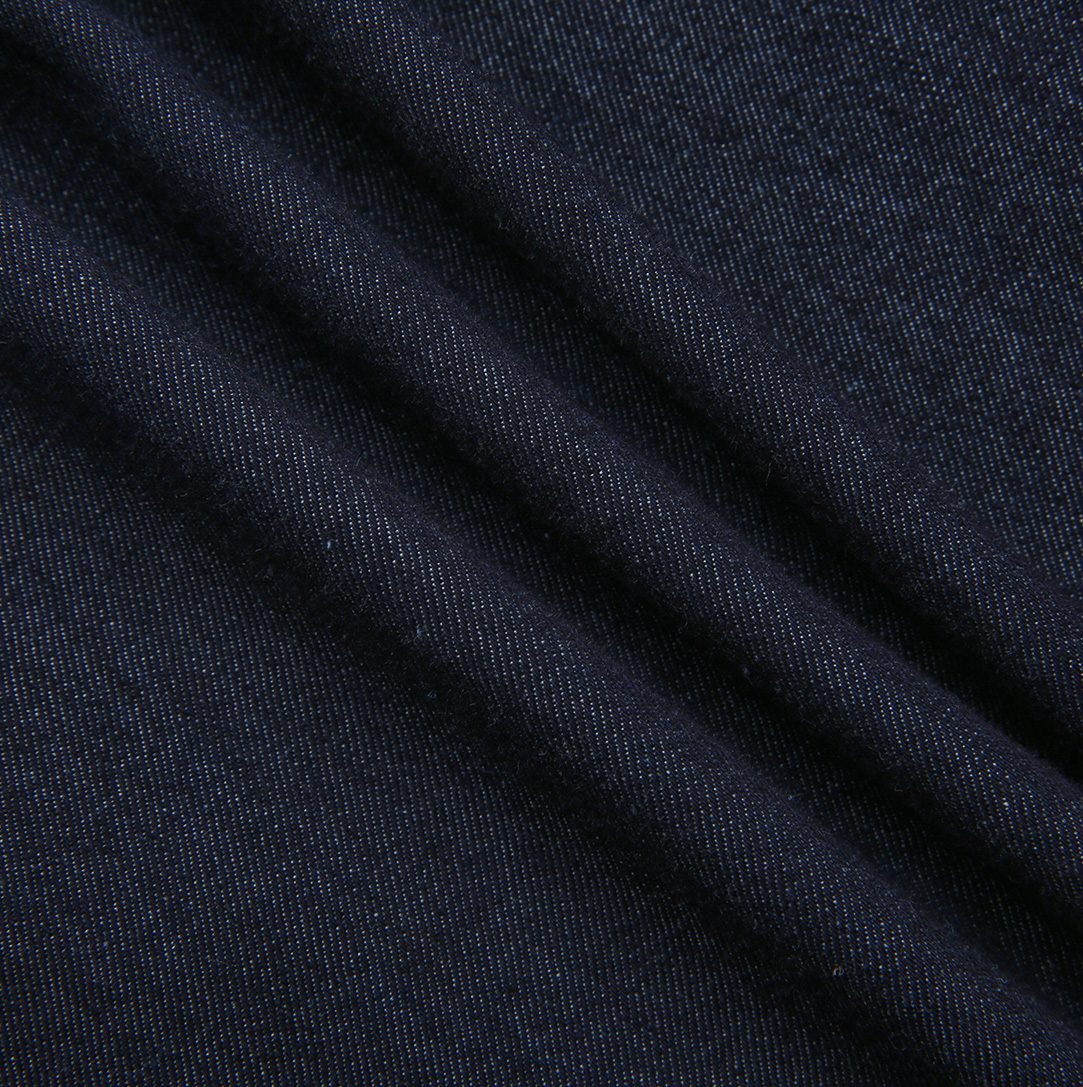 Wide Pleat Fly Denim Skirt