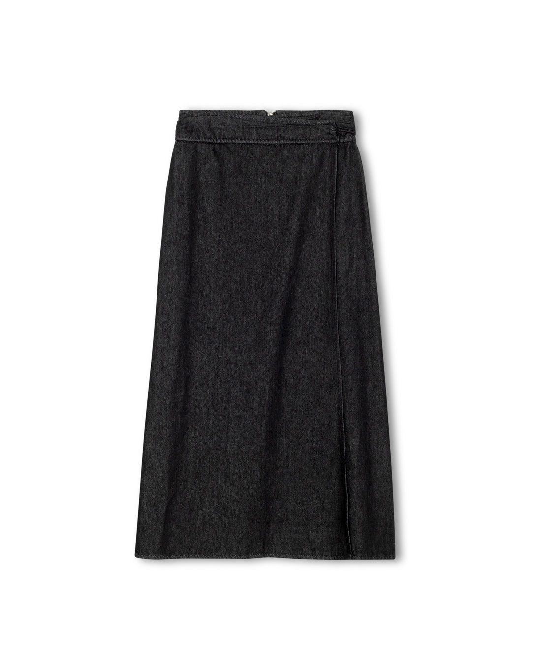 Denim Wrapover Maxi Skirt - Junees