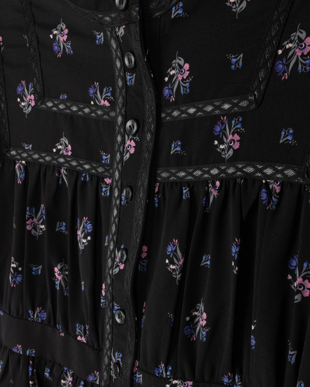 Scattered Floral Cluster Midi Dress